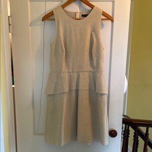 Elegant Beige Sleeveless Dress